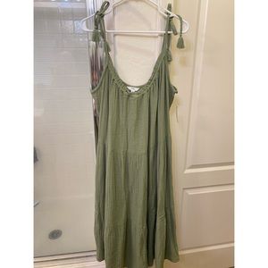 Army green Boho dress